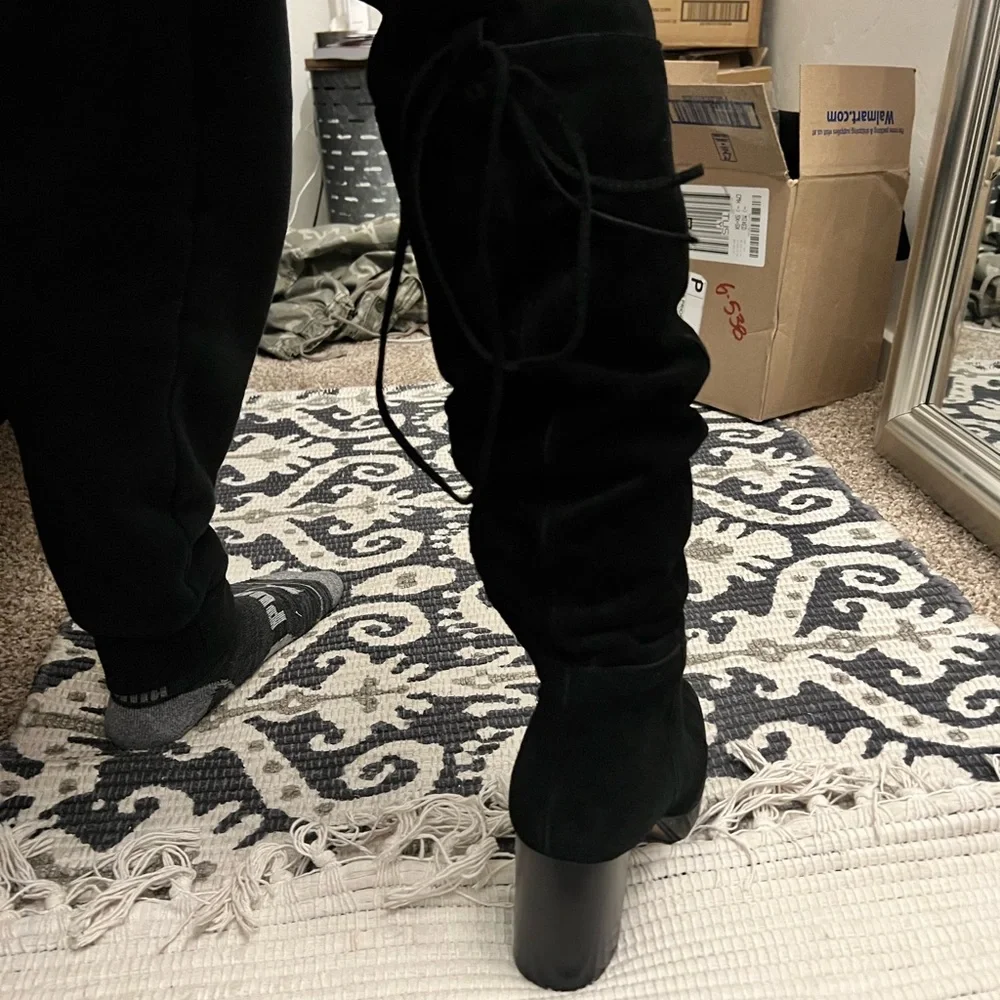 Free People Echo platform boot Block Heel and Suede Finish